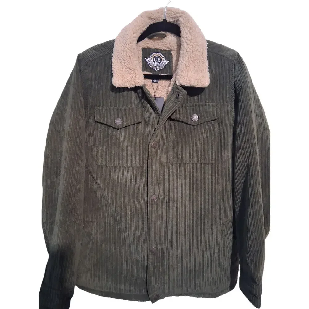 Urban‎ Republic Boys' size XL 18/20 Sherpa Lined Corduroy Western Jacket Mens S